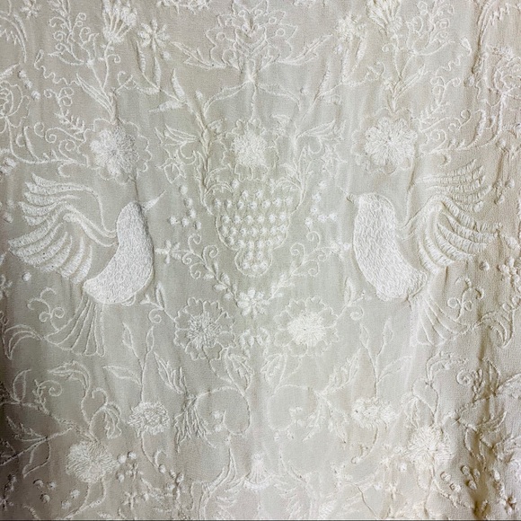 ZARA M floral and bird embroidered blouse top EUC - Picture 6 of 12